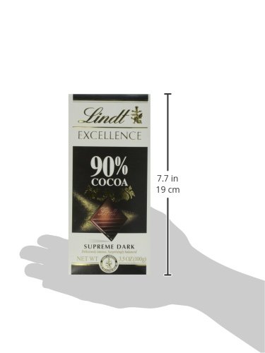 Lindt Excellence 90% Cocoa Dark Chocolate Candy Bar, Dark Chocolate, 3.5 Oz. Bar #TOP7
