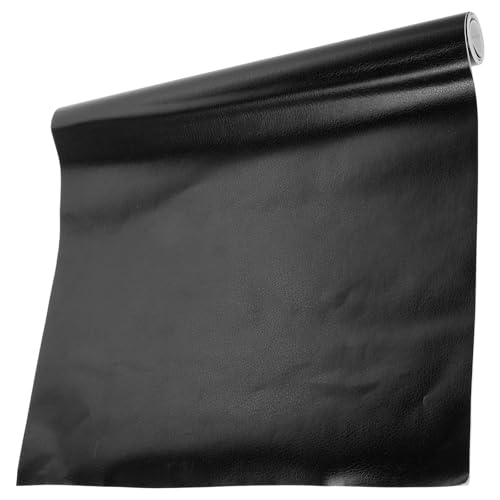 HONMEET Film Adhésif Noir à Texture Cuir 30X100 CM pour Intérieur Voiture Covering Tableau de Bord Protection Autocollante Décorative et Habillage Auto Facile D’Entretien
