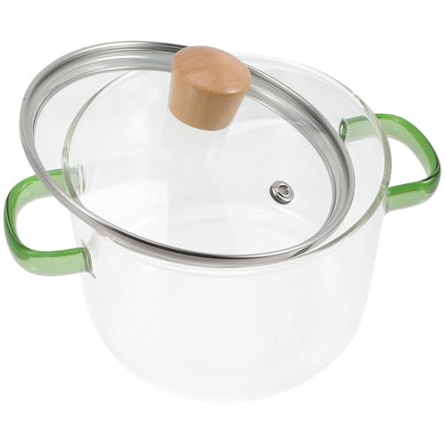 Marmite à ragoût en verre borosilicate transparent 1500ml - 2