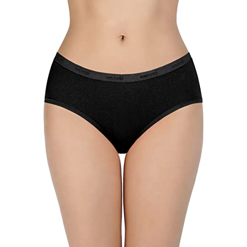 Image of Amante Solid Cotton Low Rise Hipster Panty Pack(Pack of 3)