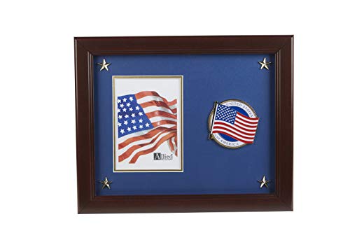 Allied Frame Us American Flag Patriotic Picture Frame With Medallion And Stars - 5 X 7 Inch #TOP7