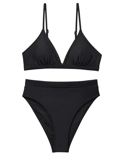 SUUKSESS Women High Waisted High Cut Bikini Set Sexy Triangle Two Piece Swimsuits3