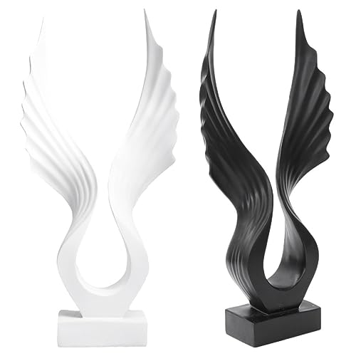 Décoration de table aile ange Gatuida en résine sculptée haut de gamme
