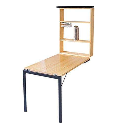 LIANGLIANG Faltbarer Convertible Schreibtisch Wandregal Multifunktions-Fast-Food-Tisch Computer Desk Bar (Farbe : Beige, größe : 62x92x75cm)