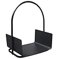 Skypatio Indoor Firewood Rack Portable Rustproof Wrought Iron Outdoor Firewood Holder, Hand-held Fire Wood Storage Rack, Fireplace Log Holder for Fireplace/Fire Pit