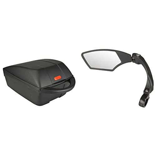 Fischer Unisex bagagedragerbox Box, Schwarz, 19 x 26 42 cm EU & M-Wave SPY Space Fahrradspiegel, schwarz