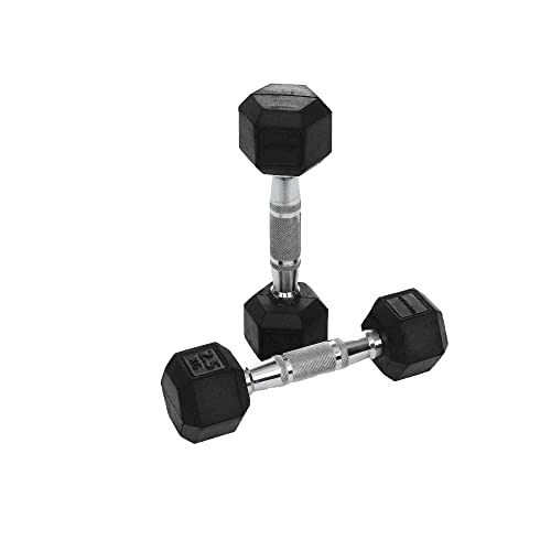 Cougar 2.5 Kg Hexa Fixed Dumbbells, Rubber Coated (2.5 Kg x 2 Pcs) — Fixed Weight Dumbbells