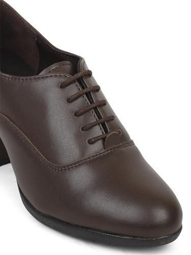 Image of ELLE Women's Classic Block Heel Pumps with lace-up