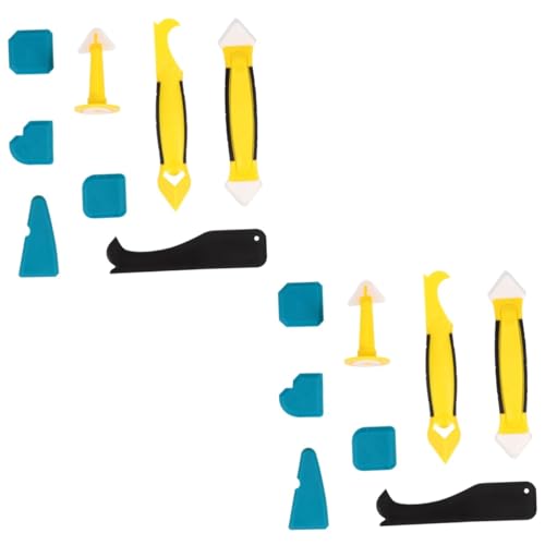 Tofficu 2 Ensembles Ensemble De Grattoir Jointoyer Spatule En Silicone Outil De Lissage De Mastic Dissolvant De Colle Outil De Finition De Mastic Plastique 8 Pièces * 2
