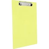 Saunders Plastic Clipboard with Low Profile Clip, Neon Yellow, Letter Size, 8.5 inch x 12 inch, 1 Clipboard (21595)