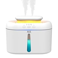Luftbefeuchter Schlafzimmer 2 L, Top-Fill Humidifier für große Räume & Zuhause, 20 dB Leiser Raumbefeuchter für Kinderzimmer, Pflanzen, Mit Timer für automatische Abschaltung und Nachtlicht (Weiß)