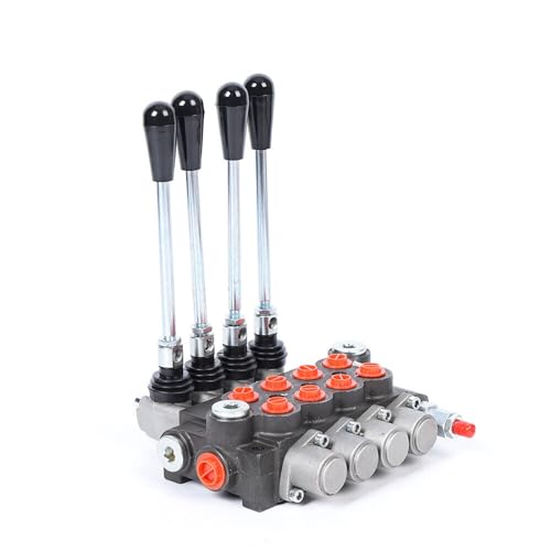 chennnls Vanne hydraulique 40 l/min 40 l Valve de commande manuelle Vanne à levier manuel 4 voies Vanne à levier manuel monobloc