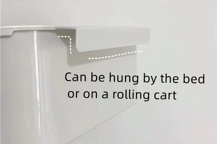 Rikyo 2 Pack White Hanging Cup Holders,10x5x4.5 Trolley Basket Storage,Rolling Cart Accessories Hanging Buckets Hanging Bins,Storage Bucket,Make Up Pencil Holder,Kitchen Storage Container - Image 3