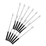 DECORNIJIA 12 Stück Teiliges Fonduegabeln aus Edelstahl mit Pp griff...