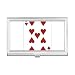 Heart 9 Playing Cards Pattern Business Card Holder Case Pocket Box Wallet