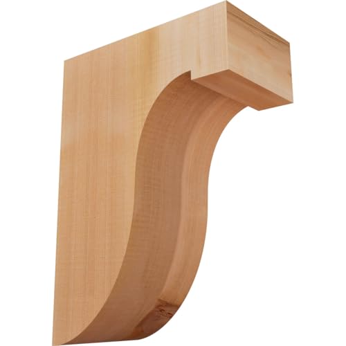 Ekena Millwork COR06X10X14DEL00SWR 5 1/2"W x 10"D x 14"H Del Monte Smooth Corbel, Western Red Cedar
