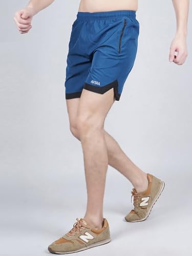 Image of Sports Shorts for Men, Athletic Running & Gym Shorts with Zip Pocket, Regular Fit Training Shorts