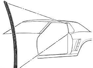 Mustang Quarter Window Vertical Weatherstrip Coupe & Convertible LH 1969