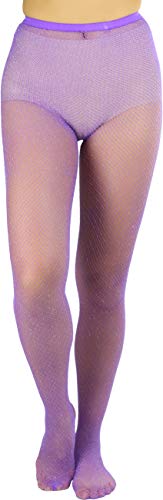 ToBeInStyle Women's Spandex Seamless Glittery Fishnet Pantyhose Tights Hosiery2