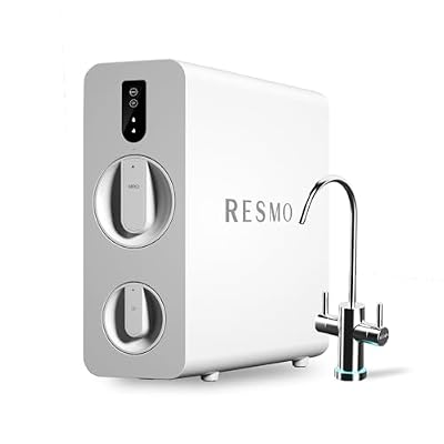 RESMO RS3800 Reverse Osmosis System,800 GPD Reverse Osmosis Water Filter,8 Stage Under Sink Water Filter System with LED Dual Outlet Faucet,2:1 Pure to Drain,NSF/ANSI 372 & FCC Certified