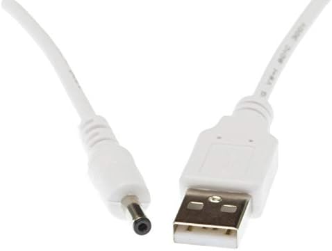 Tgigi USB to 3.5 x 1.35mm DC Barrel 2m White USB Power Charge Cable Lead