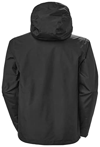 Helly Hansen SEVEN J JACKET – Wasserdichte Regenjacke für Sport und Outdoor-Aktivitäten – Kapuzenjacke für Herren, Schwarz (Black), L