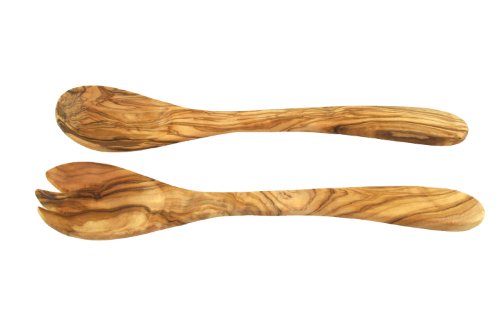 D.O.M. Serveurs de salade en bois d'olivier 30 cm