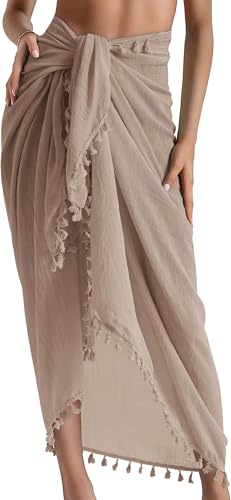 QTUN Damen Sarong Pareo Bikini Cover Up Strand Wickelrock Sommer...