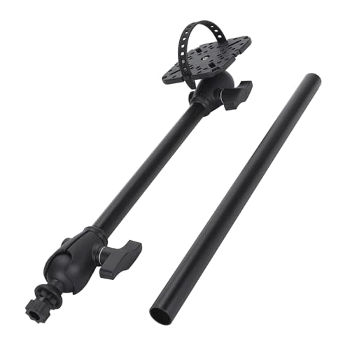 Fish Finder Mount Base, 360 Degree Rotation Fish Finder Holder, Universal Mounting Plate, Ball Mount Fish Finder Bracket for Garmin, Lowrance, Raymarine