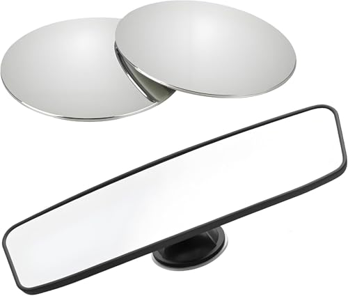 Rear View Mirror For Driving Test, 2 Blind Spot Mirrors & Interior Rear View Mirror, Driving Instructor Mirror Driving Instructor Test Lesson Mirrors for Learners SUVs (200 * 60mm)