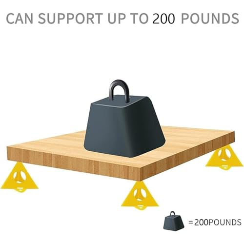 RXKFIGX 20 Stück Maler-Pyramiden Gelbe Gelber Kegel Ständer Schranktürerhöhungen Kegel-Malständer Kabinett FarbstäNder für Leinwand Schrank TüR Riser GießEn Farbe Leinwand StüTz StäNder