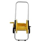 TIKATARER Robuster Schlauchtrommelwagen aus Aluminium, Gartenschlauchwagen mit Rutschfesten Rädern, Garten-Rasenwasserschlauchtrommel, Passend für 35 M Lange Rohre mit 17 Mm Außendurchmesser, Ideal