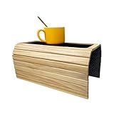Sofa-Armlehnentablett Sofatablett Armlehne – Flexible Couchablage Sofabutler Couchtablett 43x34cm Sofa Ablage Holztablett aus Kiefernholz Sofa Tablett Butler Auflage für Getränke, Handy & Laptop