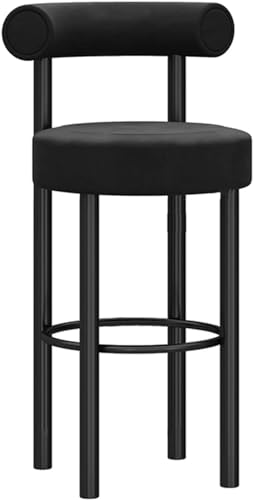 Taburetes de bar de terciopelo con altura de mostrador, cómodas sillas de bar con reposapiés para isla de cocina, mostrador de desayuno y pub