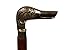Eleganter Gehstock TM22038 Holz mit Messinggriff Hund Spazierstock Gehhilfe 94cm Stock zerlegbar in 3 Teile ideal zum verreisen