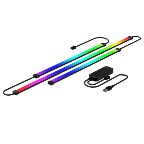 Comphic Striscia di Luci da Gioco per Monitor, Retroilluminazione RGB LED,Striscia Luci di Sincronizzazione, Computer, Display per PC Intelligenti, Decorazioni DIY per Monitor 32 Pollici