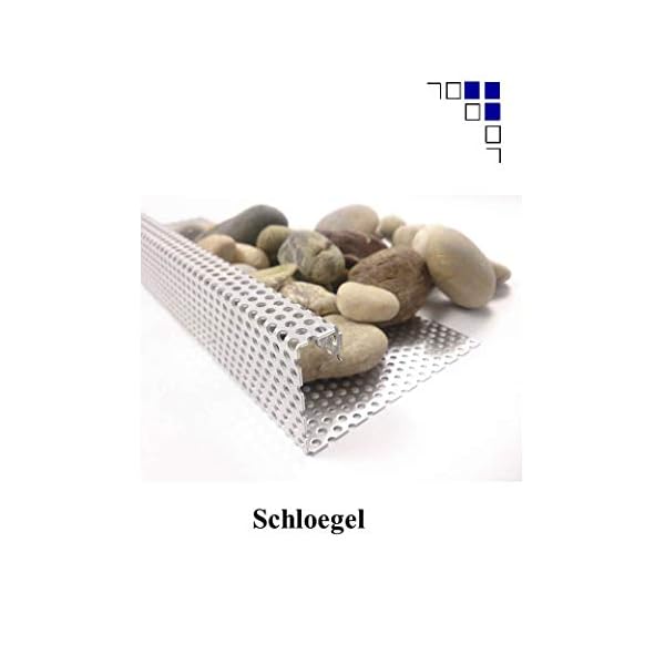 Kiesfangleisten Typ K1 aus Lochblech Rv3-5 Material wählbar (A=10 B=4 C=1,5 D=1cm, Alu-Lochblech Rv3-5 2m) – Bild 3