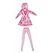 chiwanji Costume de Pantalon de Manteau de Vent Rose pour Poupée Blythe Azone 1/6 Obitsu 12 "Look Complet