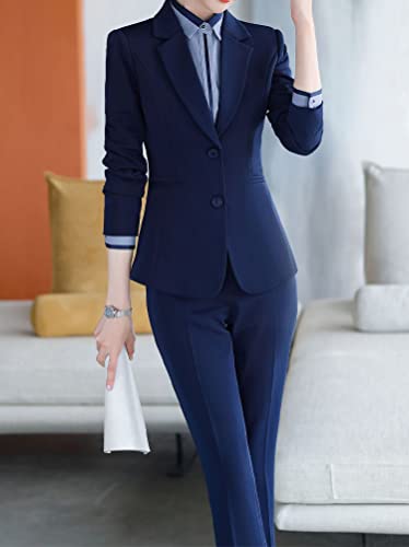 Ensemble tailleur femme confortable anti-pli avec blazer slim fit ajusté - 4
