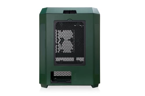 Thermaltake The Tower 600 | E‑ATX Mid‑Tower Gehäuse | 3‑Seiten‑Tempered‑Glass | Vertikales Design | Unterstützt ATX/ATX Mainboards | Kompatibel mit 420‑mm‑Radiatoren & High‑End‑GPUs | Racing Green