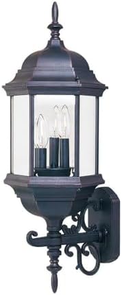 Maxim Cast-3 Light Outdoor Wall Lantern in Early American Style-9.5 Inches Wide by 25 inches high