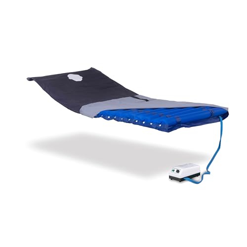 Geriafy - Colchón antiescaras de Aire alternante | con Funda Protectora | Fácil Limpieza | con Motor compresor (Nivel 2)