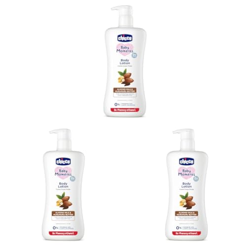 Image of Chicco Baby Moments Body Lotion for Babies, 650ml | Almond Milk & Murumuru Butter | Quick Absorb Formula with Natural Ingredients for Ultra Soft Skin | Dermatologically Tested | Parabens & Phenoxyethanol Free