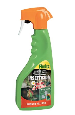 Insetticida Spray Pronto Uso 500ml a Base di Piretro Naturale – Per Piante Ornamentali da Appartamento, Balcone e Giardino – Contro Afidi, Tripidi, Ragnetti Rossi, Mosche Bianche e Coleotteri – PFnPO