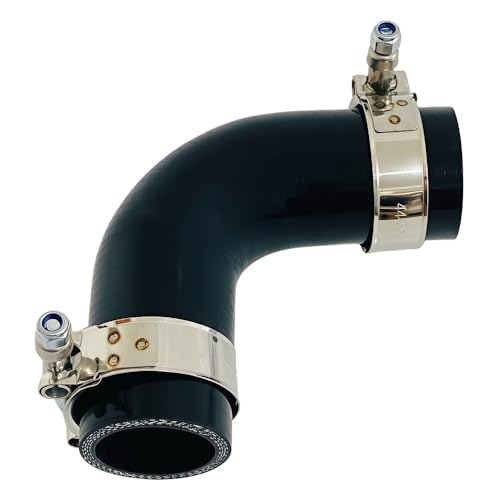 AotoKoop 2" ID 90 Degree Elbow Silicone Coupler Hose with Clamps Black by AotoKoop - Used condition - US$17.47