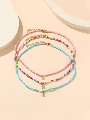 Image of Yellow Chimes Necklace for Women and Girls Beaded Necklace for Women | Multicolor Beaded Charm Choker Necklace for Girls | Birthday Gift for girls and women Anniversary Gift for Wife