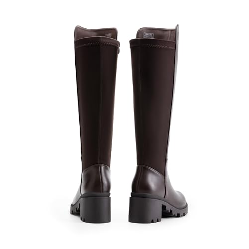 Image of DREAM PAIRS Women's Knee High Boots, Comfortable Platform Round Toe Stretch Boots for Women