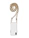 Produktbild Shockproof Case | Airbag | Transparent Crystal Clear | Schutzhülle mit Kette Chain Strap Handykette | passend für iPhone Samsung Huawei (iPhone X, weiß-Gold Standard)