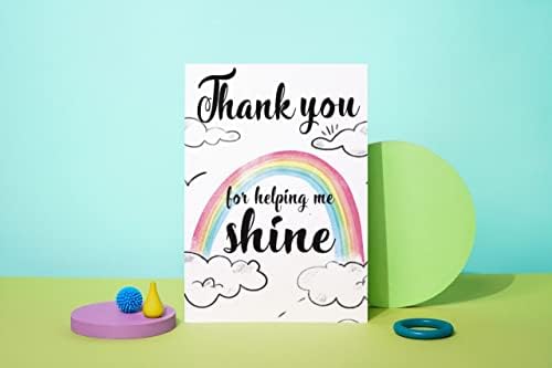 Thank You Card - Teacher, Teaching Assistant, Nursery Teacher - Thank You for Making me Shine K5