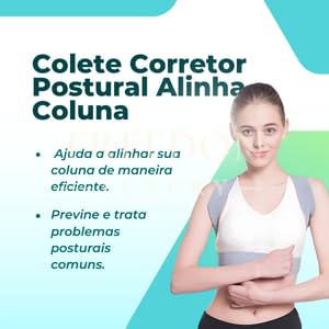 Colete Corretor Postural Alinha Coluna Ajustável Versátil Confortável Ideal Para Todas As Idades Ido